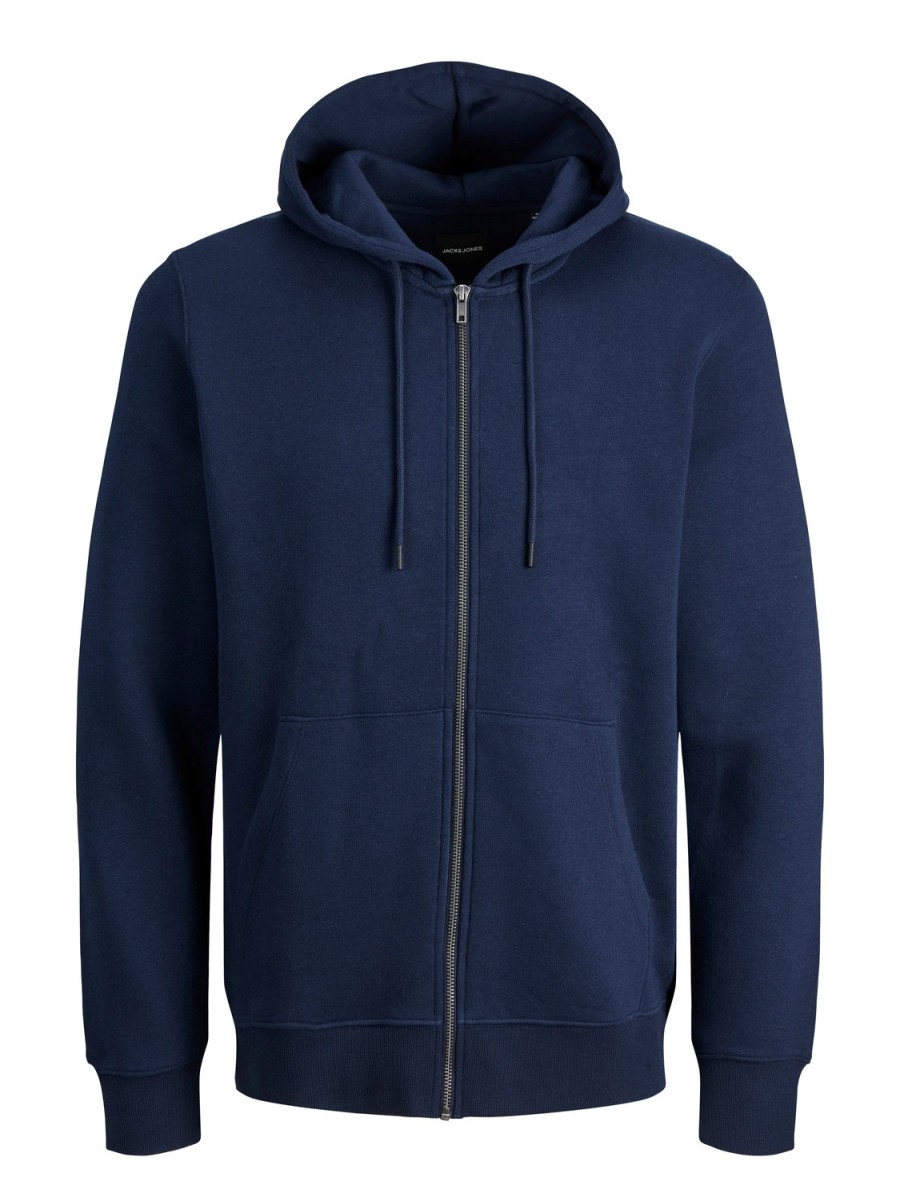 Mann JACK JONES | Jjestar Basic Sweat Zip Hood Noos Navy