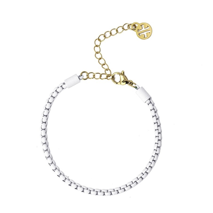 Zubehor ANARTXY | Pulseira Cadena Em Aco Branca - Anartxy